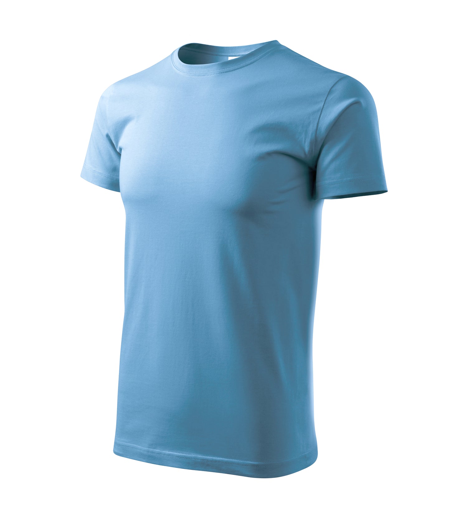 Ein Rundhals Unisex Malfini Heavy New T-Shirt in der Farbe Azureblau