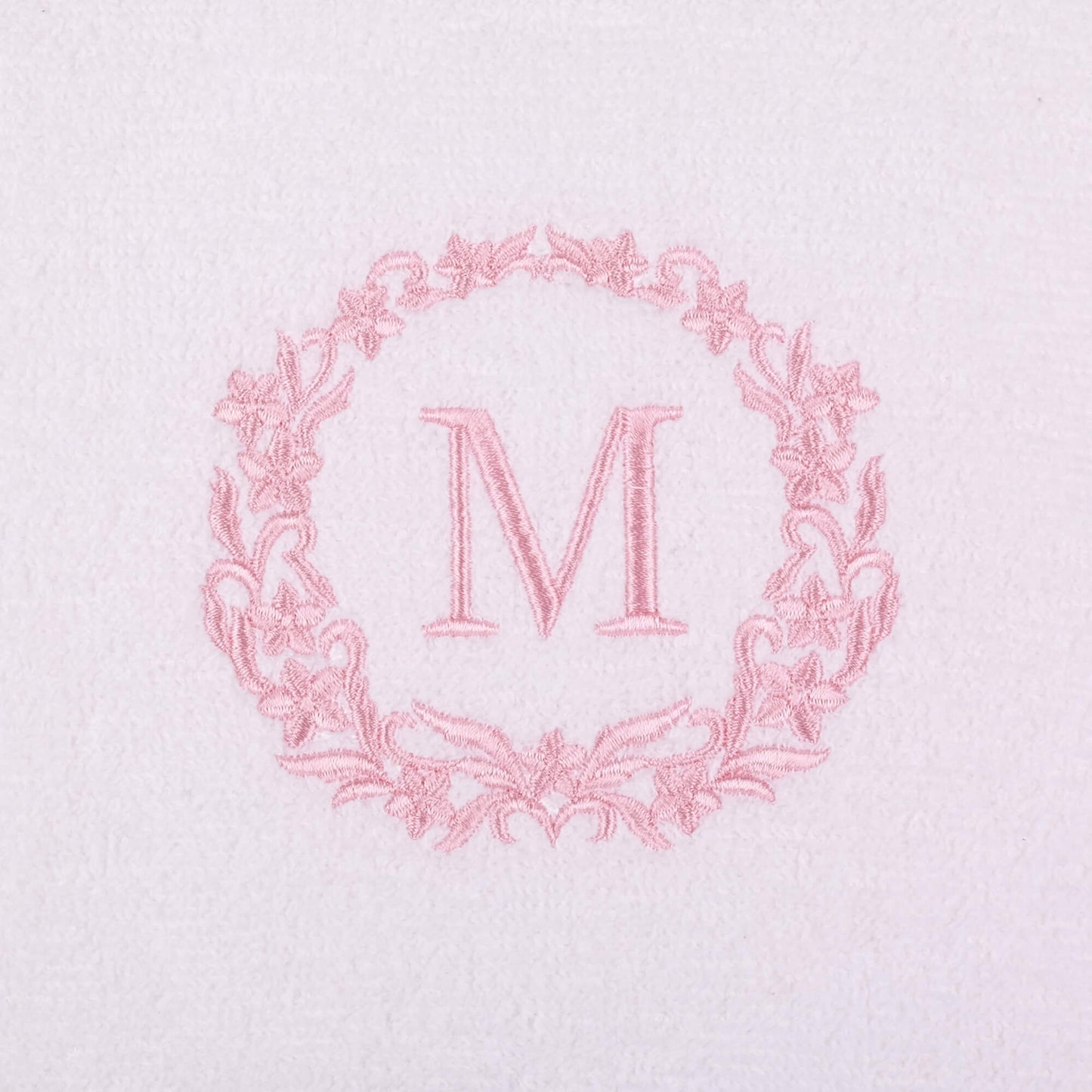 Personalisiertes Handtuch mit Initialen | Blumenkranz