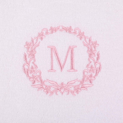 Personalisiertes Handtuch mit Initialen | Blumenkranz