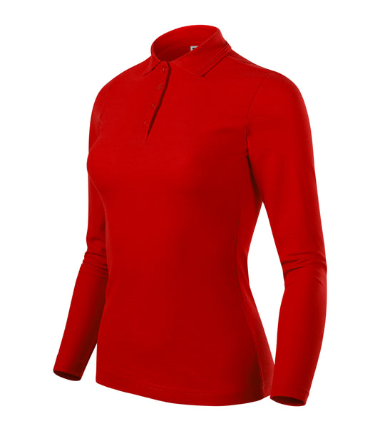 Damen Langarm Poloshirt | Pique Polo