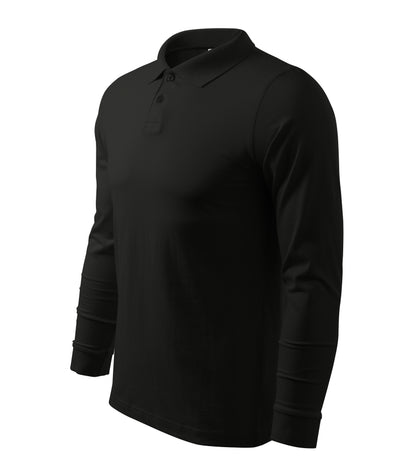 Herren Langarm Poloshirt | Single Jersey